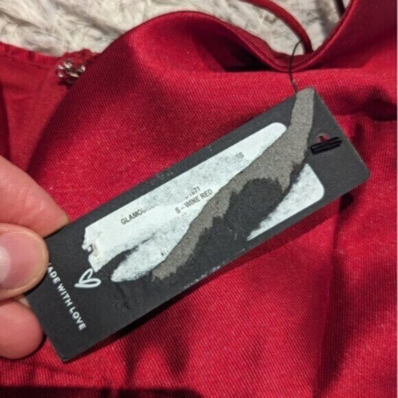 NWT Lulus red satin Glamorous Life sleeveless mini dress - Picture 7 of 9